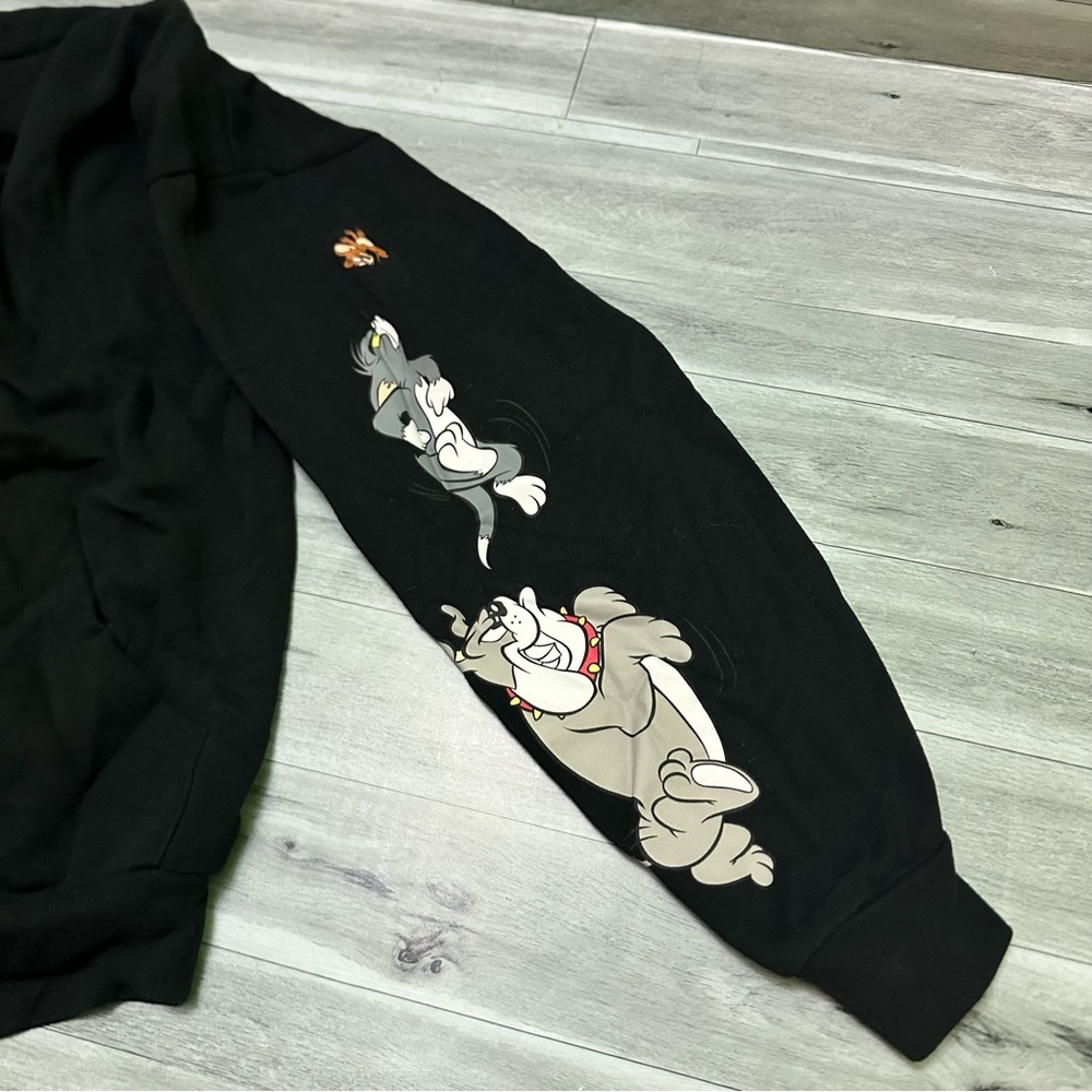 Tom and Jerry Men’s Graphic Black Hoodie S - Picture 8 of 10
